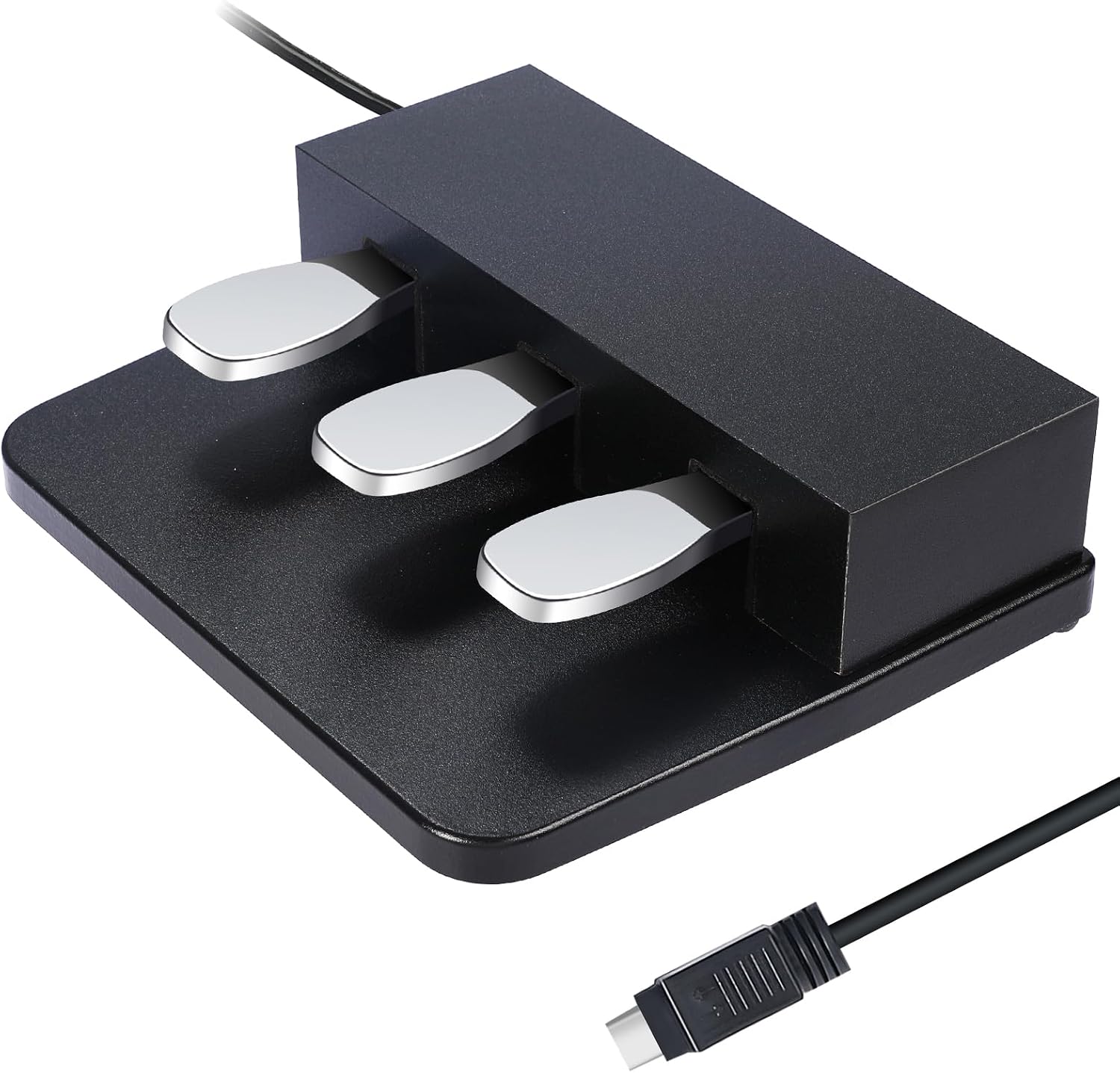3-Pedal For Digital Keyboards Pianos,Three Foot Pedal Unit Compatible With Yamaha P125, P121, P515, DGX670 Electric Digital Pianos
