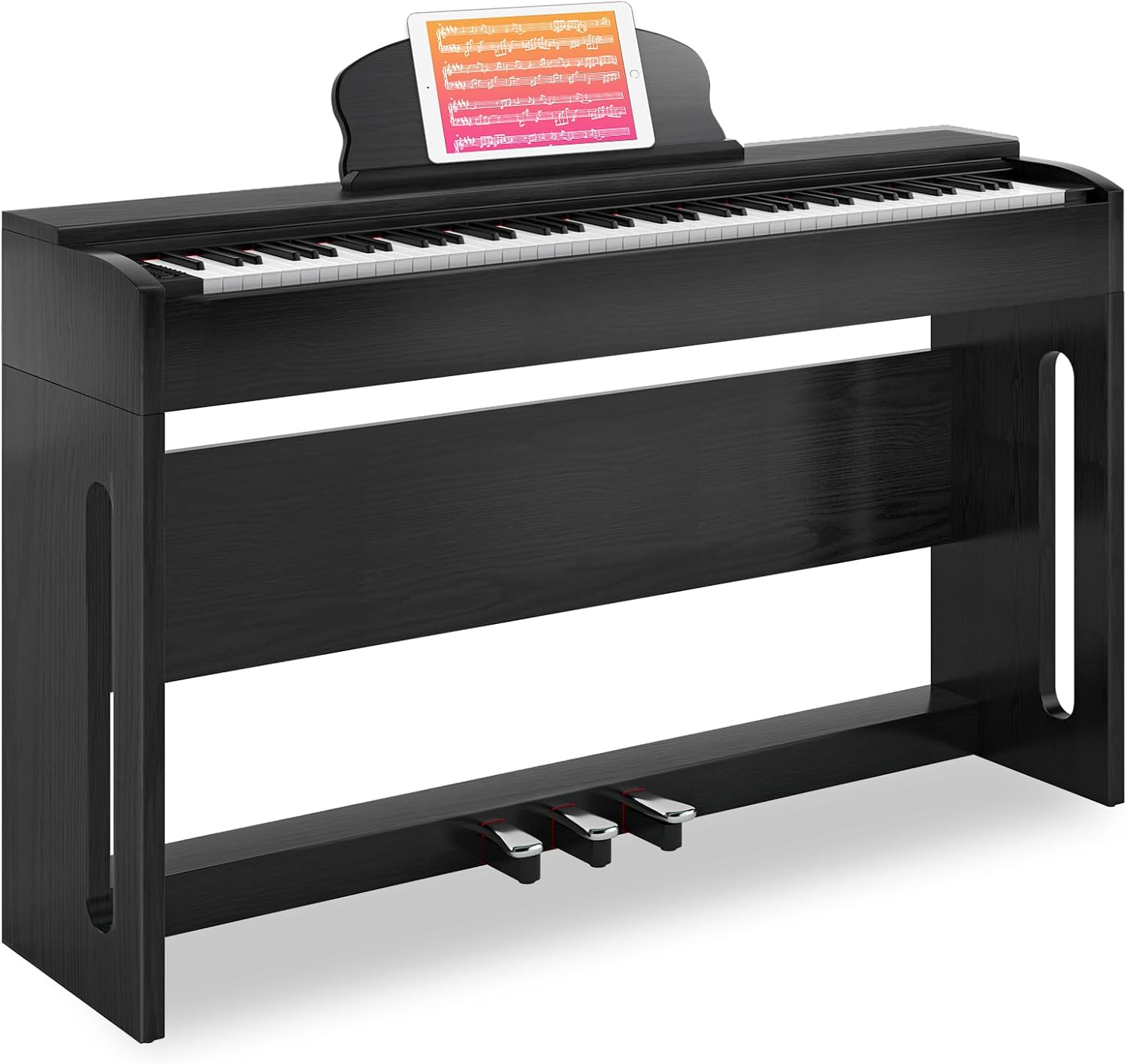 AODSK Weighted keyboard 88-Key Digital Piano with Speakers, Stand & Pedals